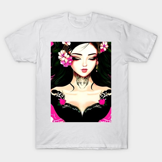 Asian Egirl T-Shirt by animegirlnft